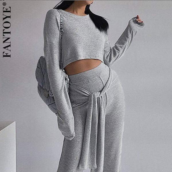 women's tracksuits casual fitness 2 pieces sets for women autumn o neck long sleeve tshirts bandage wide pant outfit gray solid ladies
women's tracksuits casual fitness 2 pieces sets for women autumn o neck long sleeve tshirts bandage wide pant outfit gray solid ladies