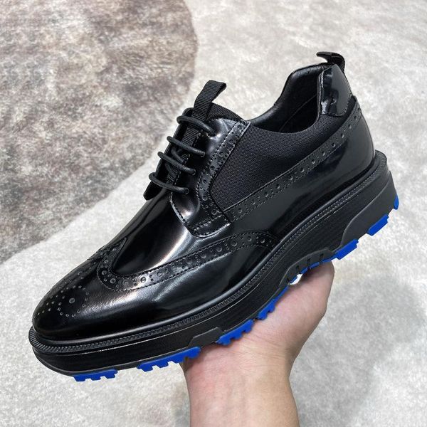 leather round head thick soled formal shoes men's business wedding british leisure fashion dress, Black
leather round head thick soled formal shoes men's business wedding british leisure fashion dress, Black