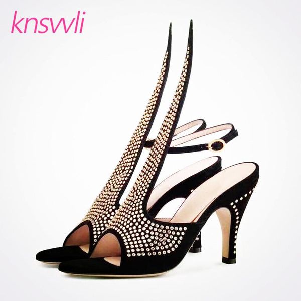 novelty sandals woman pointy ankle strap rhinestone runway shoes women spike high heels party dress zapatos de mujer, Black
novelty sandals woman pointy ankle strap rhinestone runway shoes women spike high heels party dress zapatos de mujer, Black