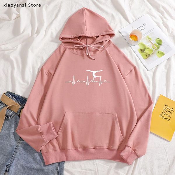 women's hoodies & sweatshirts gymnastics heartbeat print women cotton casual funny for young lady girl pullovers ot-422, Black
women's hoodies & sweatshirts gymnastics heartbeat print women cotton casual funny for young lady girl pullovers ot-422, Black