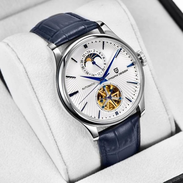 wristwatches pagani design skeleton watches mechanical automatic watch men tourbillon sport clock casual business wrist relojes hombre, Slivery;brown
wristwatches pagani design skeleton watches mechanical automatic watch men tourbillon sport clock casual business wrist relojes hombre, Slivery;brown