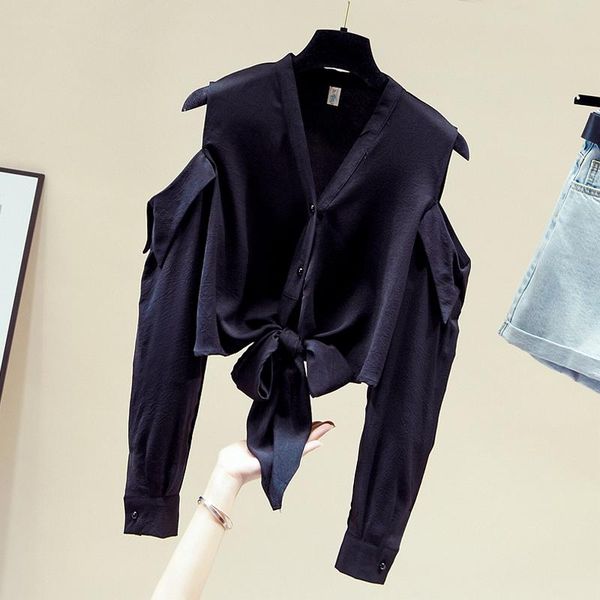 women's blouses & shirts blouse women off shoulder long sleeve v-neck chiffon shirt blusas mujer de moda 2021 clothing d922, White
women's blouses & shirts blouse women off shoulder long sleeve v-neck chiffon shirt blusas mujer de moda 2021 clothing d922, White