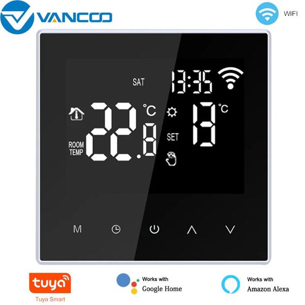 smart home control tuya wifi programming underfloor heating thermostat lcd display temperature controller mobile phone wireless touch screen
smart home control tuya wifi programming underfloor heating thermostat lcd display temperature controller mobile phone wireless touch screen