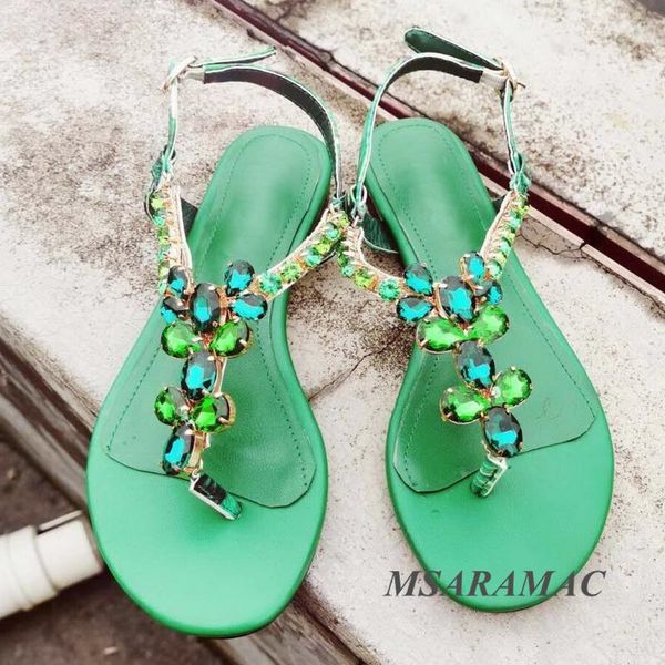 summer color crystal flip-flop sandals leather round toe flat fashion street ladies all-match dress shoes, Black
summer color crystal flip-flop sandals leather round toe flat fashion street ladies all-match dress shoes, Black