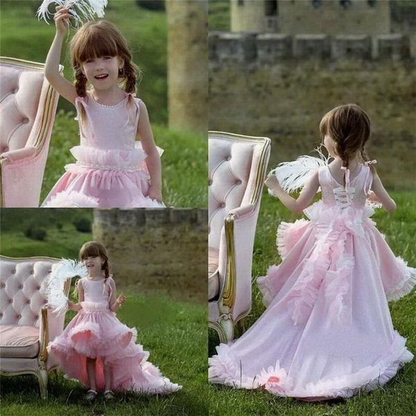 well designed princess with pearls high low ruffles pageant gowns flower girl dress for wedding any size color, White;blue
well designed princess with pearls high low ruffles pageant gowns flower girl dress for wedding any size color, White;blue