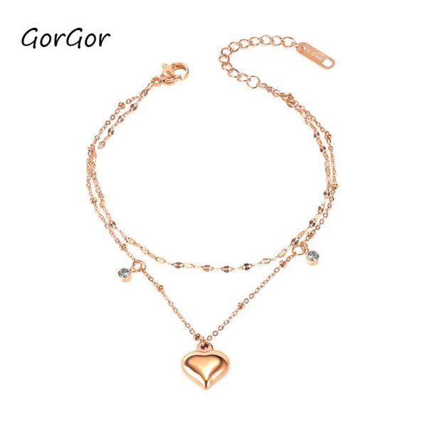 link, chain gorgor arrivals fashion double-layer love titanium steel sweet peach heart honey bracelet for women jewelry gift 1104, Black
link, chain gorgor arrivals fashion double-layer love titanium steel sweet peach heart honey bracelet for women jewelry gift 1104, Black