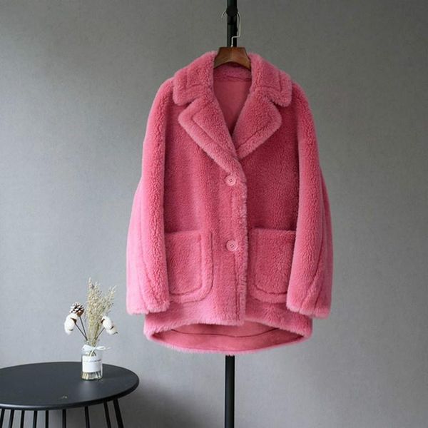 women's fur & faux sheep jacket 100% shearling wool real female autumn winter coat clothes 2021 suede lining manteau femme l19067, Black
women's fur & faux sheep jacket 100% shearling wool real female autumn winter coat clothes 2021 suede lining manteau femme l19067, Black