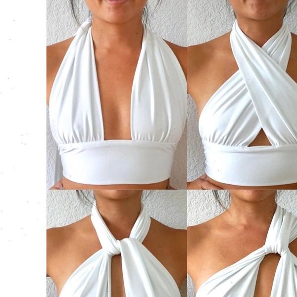 multipurpose halter neck womens tank backless strap short camisoles solid versatile summer crop club wear, White
multipurpose halter neck womens tank backless strap short camisoles solid versatile summer crop club wear, White