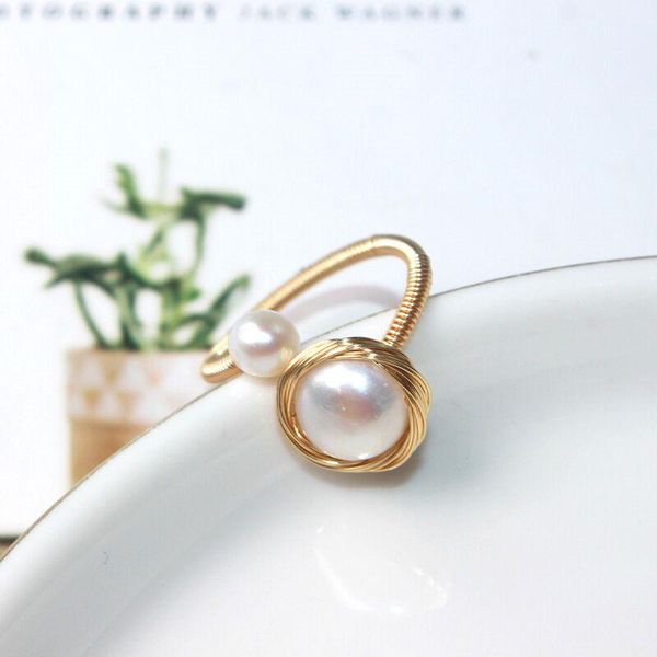 cluster rings daimi handmade baroque freshwater pearl ring personalized jewelry japanese light luxury factory wholesale, Golden;silver
cluster rings daimi handmade baroque freshwater pearl ring personalized jewelry japanese light luxury factory wholesale, Golden;silver