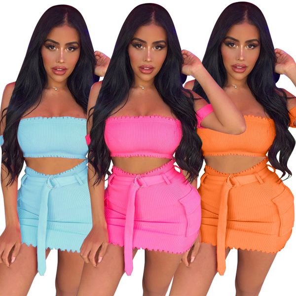 women's tracksuits summer sets slash neck strapless crop mini skirts suit two piece set tracksuit night outfit mfic, Gray
women's tracksuits summer sets slash neck strapless crop mini skirts suit two piece set tracksuit night outfit mfic, Gray