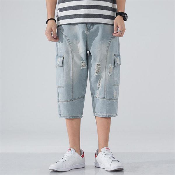 men's jeans croped men capri pants summer light blue loose fit ripped denim mens calf-length streetwear kpop clothes
men's jeans croped men capri pants summer light blue loose fit ripped denim mens calf-length streetwear kpop clothes