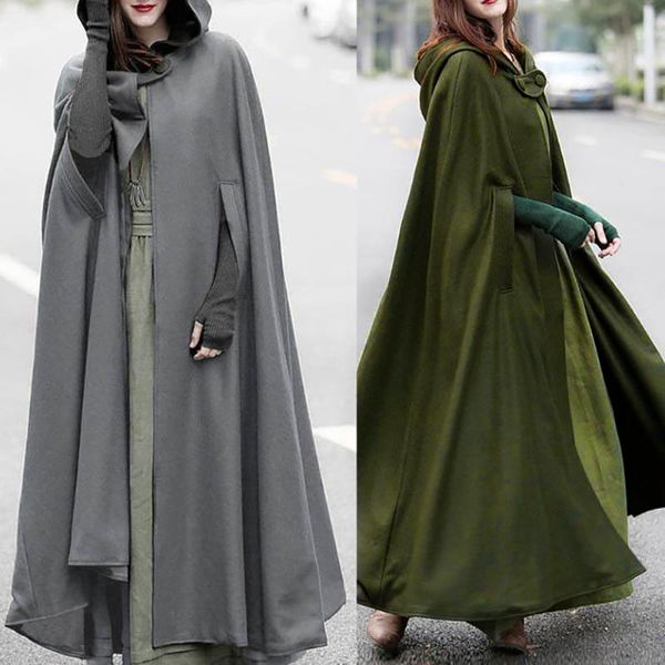 women's jackets 2021 cloaks jacket solid vintage thick hood floor-length medieval long cape hoods overcoats cloak, Black;brown
women's jackets 2021 cloaks jacket solid vintage thick hood floor-length medieval long cape hoods overcoats cloak, Black;brown