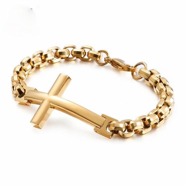 charm bracelets jewels store stainless steel cross for men 22cm goldmatte crucifix box chain bracelet religious christ jewelry, Golden;silver
charm bracelets jewels store stainless steel cross for men 22cm goldmatte crucifix box chain bracelet religious christ jewelry, Golden;silver