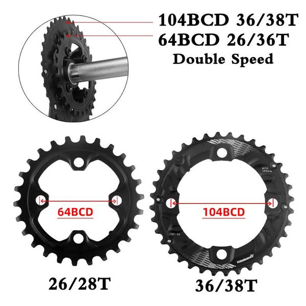 bike heels & chainwheels prowheel double chainring 104/64bcd road mountainbike chain ring 26t 28t 36t 38t chainwheel 2*8/9/10/11s fit s
bike heels & chainwheels prowheel double chainring 104/64bcd road mountainbike chain ring 26t 28t 36t 38t chainwheel 2*8/9/10/11s fit s