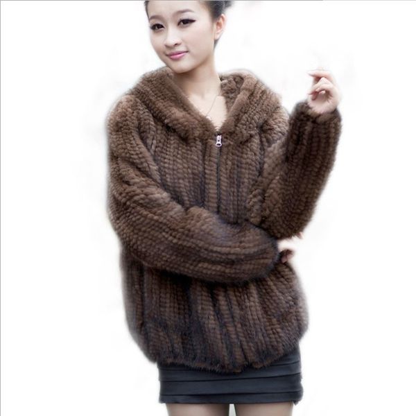 clothes hooded mink knitted mink coat fight mink outerwear women's warm winter fur outerwear, Black
clothes hooded mink knitted mink coat fight mink outerwear women's warm winter fur outerwear, Black