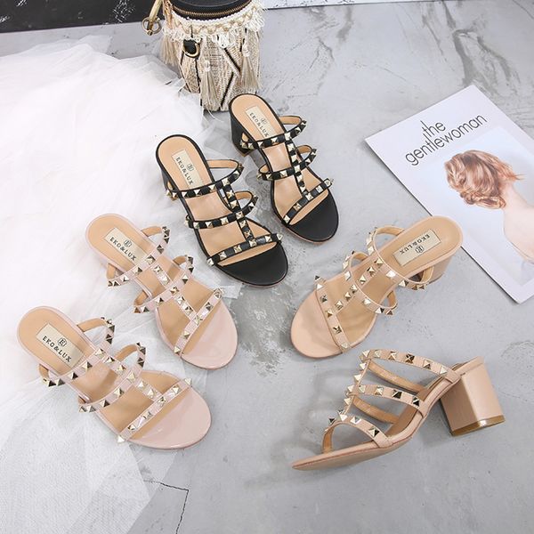 sandals 33-43 plus size women's shoes genuine leather brand rivet square heels summer gladiator tbny, Black
sandals 33-43 plus size women's shoes genuine leather brand rivet square heels summer gladiator tbny, Black