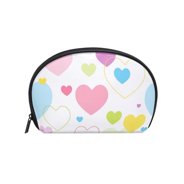 fengju multifuncition shell cosmetic bag purse half moon hanging travel toiletry pouch for girls woman colorful heart pattern bags & cases
fengju multifuncition shell cosmetic bag purse half moon hanging travel toiletry pouch for girls woman colorful heart pattern bags & cases