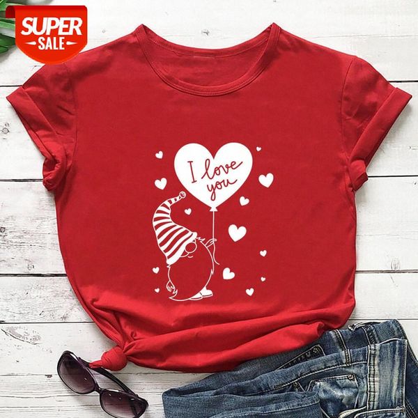 valentine's day gnomes hearts printed t-shirt round neck short sleeve ladies #s41e, White
valentine's day gnomes hearts printed t-shirt round neck short sleeve ladies #s41e, White