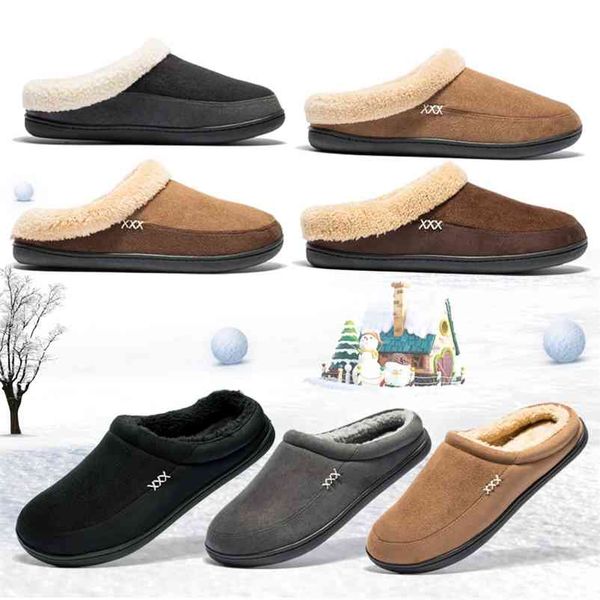 brand home cotton slippers men winter bathroom plush shoes male warm australia style male house indoor man solid pantufa 210325, Black
brand home cotton slippers men winter bathroom plush shoes male warm australia style male house indoor man solid pantufa 210325, Black