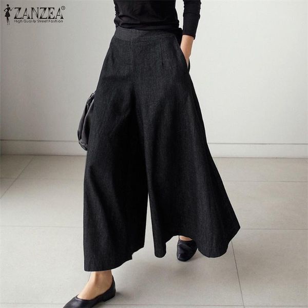 women's pants & capris casual loose solid culottes palazzo zanzea women autumn feminino elastic waist wide leg long pockets trousers pl, Black;white
women's pants & capris casual loose solid culottes palazzo zanzea women autumn feminino elastic waist wide leg long pockets trousers pl, Black;white