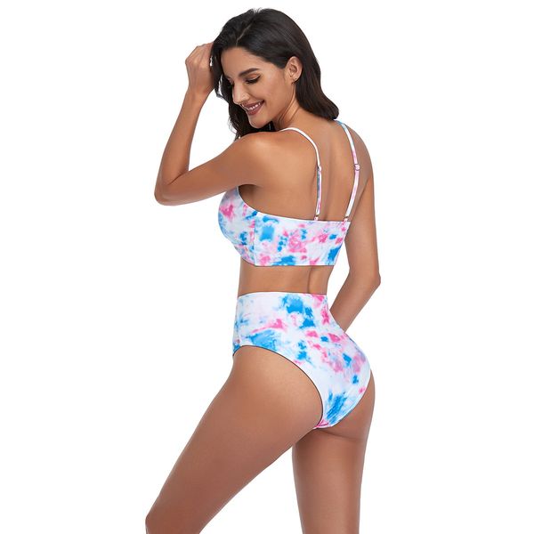bikini 2021 tie dyeing digital printing women's split high waist pants two piece suit, White;black
bikini 2021 tie dyeing digital printing women's split high waist pants two piece suit, White;black