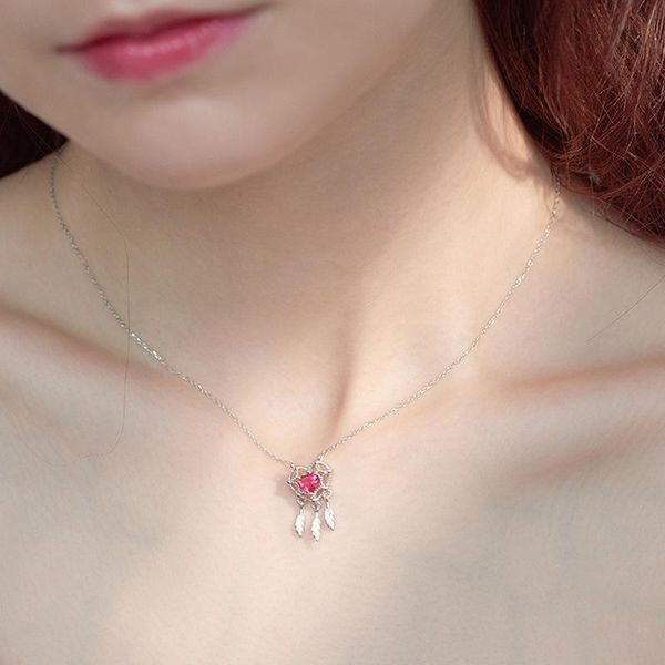 pendant necklaces kpop women red love sweet girl peach heart necklace feather clavicle chains jewelry collares 2021, Silver
pendant necklaces kpop women red love sweet girl peach heart necklace feather clavicle chains jewelry collares 2021, Silver