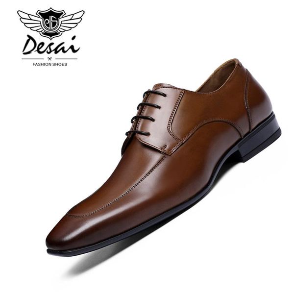 brand leather men shoes pointed toe black oxford for business lace up dress genuine footwear
brand leather men shoes pointed toe black oxford for business lace up dress genuine footwear