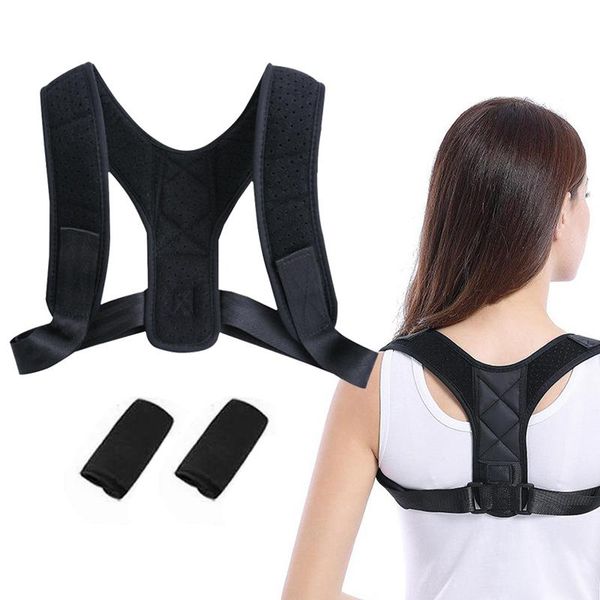 elastic back support belt adjustable posture corrector clavicle spine protector shoulder lumbar correction for men, Black;blue
elastic back support belt adjustable posture corrector clavicle spine protector shoulder lumbar correction for men, Black;blue