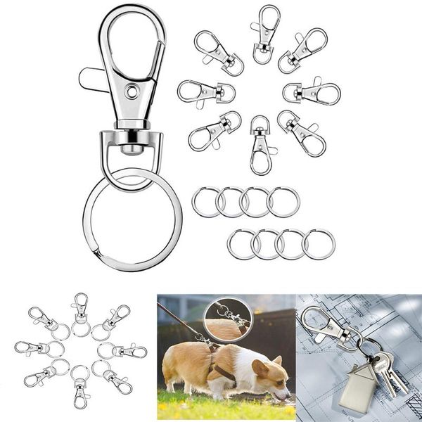 keychains 100pcs metal key chain rings swivel clasps lanyard snap hook lobster claw jewelry making, Silver
keychains 100pcs metal key chain rings swivel clasps lanyard snap hook lobster claw jewelry making, Silver