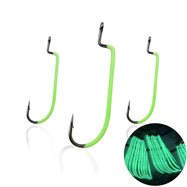 fishing hooks 10pcs/lot luminous soft worm high carbon steel crank barbed hook for bait fishhooks 3#-2/0 tackle
fishing hooks 10pcs/lot luminous soft worm high carbon steel crank barbed hook for bait fishhooks 3#-2/0 tackle