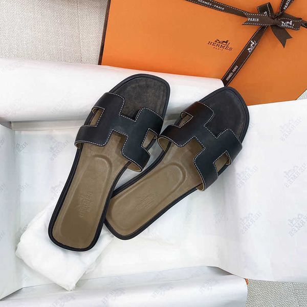women's h slippers for wear new summer 2021 go out net red ins fashion deodorant antiskid one line leather cool care cj{category}, Black
women's h slippers for wear new summer 2021 go out net red ins fashion deodorant antiskid one line leather cool care cj{category}, Black