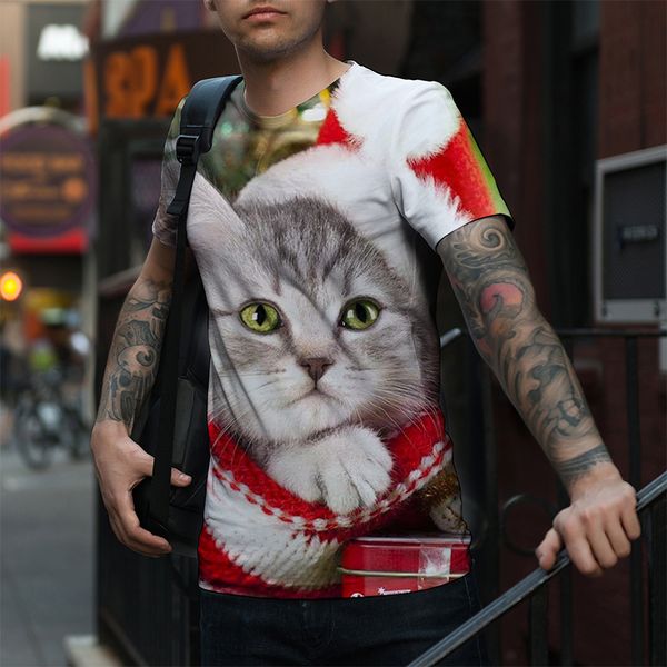 men's christmas cartoon small animal print pattern 3d printing fashion christmas short-sleeved breathable daily street shooting party t, White;black
men's christmas cartoon small animal print pattern 3d printing fashion christmas short-sleeved breathable daily street shooting party t, White;black