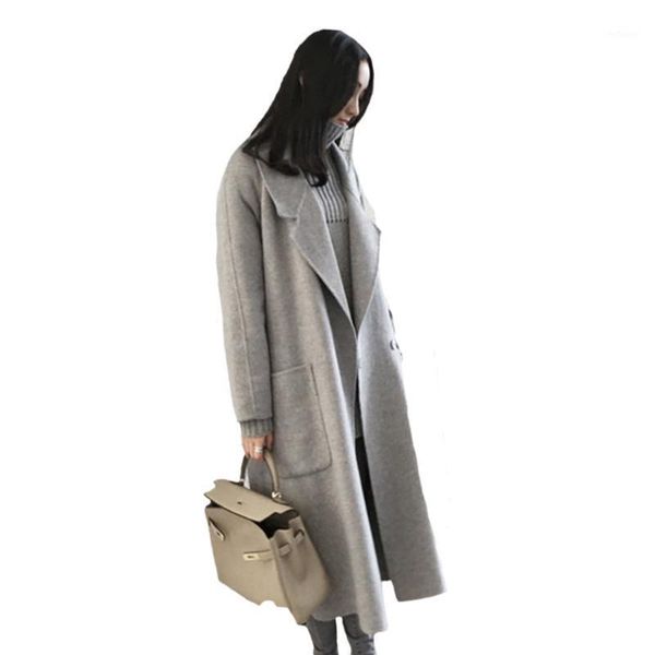women's wool & blends women coat autumn and winter loose large size long woolen, Black
women's wool & blends women coat autumn and winter loose large size long woolen, Black