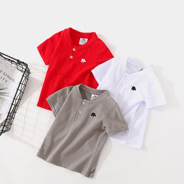 2021 Hot Summer Fashion Cotton Embroidery Short Sleeve Mandarin Collar Solid Color Handsome V-Neck T-Shirt For Baby Kids Boys, Gray
2021 Hot Summer Fashion Cotton Embroidery Short Sleeve Mandarin Collar Solid Color Handsome V-Neck T-Shirt For Baby Kids Boys, Gray
