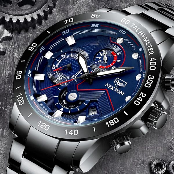 wristwatches nektom men's watches sport quartz watch men chronograph waterproof wristwatch date man, Slivery;brown
wristwatches nektom men's watches sport quartz watch men chronograph waterproof wristwatch date man, Slivery;brown