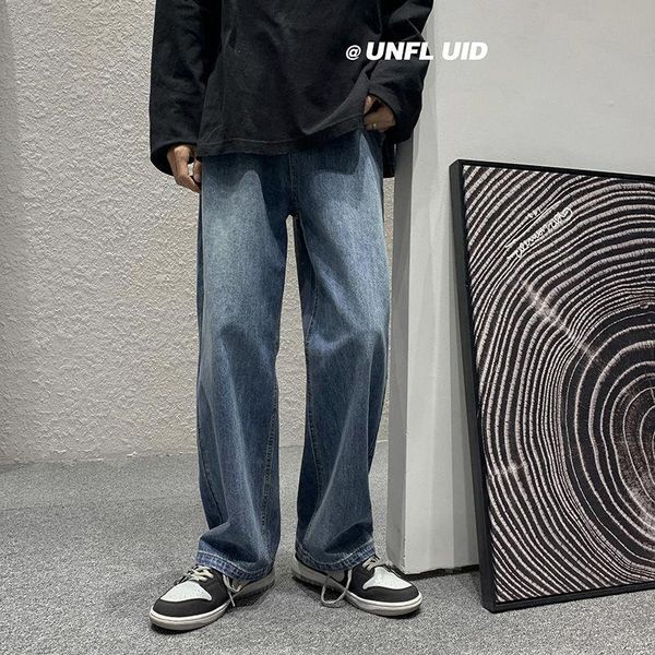 men's jeans korean wide-leg fashion casual retro men streetwear loose hip-hop straight-leg denim trousers mens -2xl, Blue
men's jeans korean wide-leg fashion casual retro men streetwear loose hip-hop straight-leg denim trousers mens -2xl, Blue