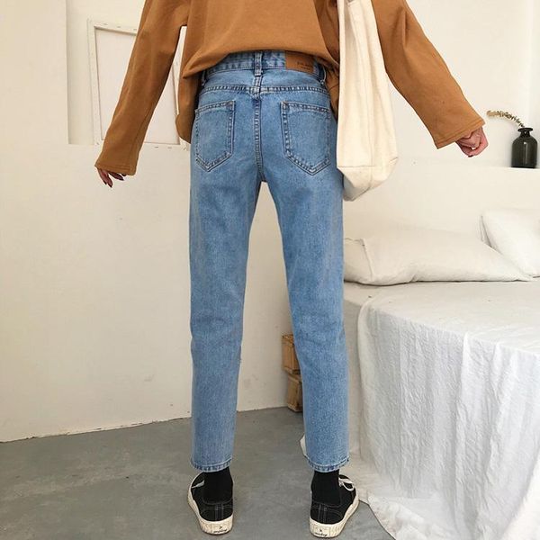 women's jeans ytx061 2021 spring and autumn korean style high waist slim straight cropped trousers loose all-match, Blue
women's jeans ytx061 2021 spring and autumn korean style high waist slim straight cropped trousers loose all-match, Blue