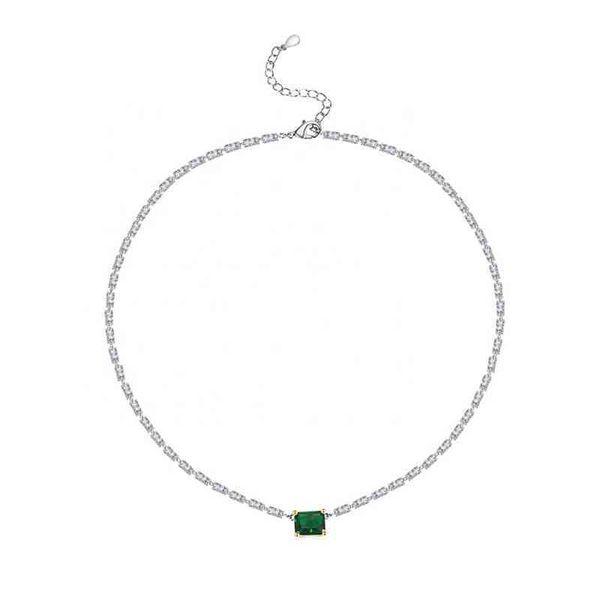 new arrival 925 sterling sier jewelry rectangular zircon single emerald pendant choker necklace for women, Silver
new arrival 925 sterling sier jewelry rectangular zircon single emerald pendant choker necklace for women, Silver