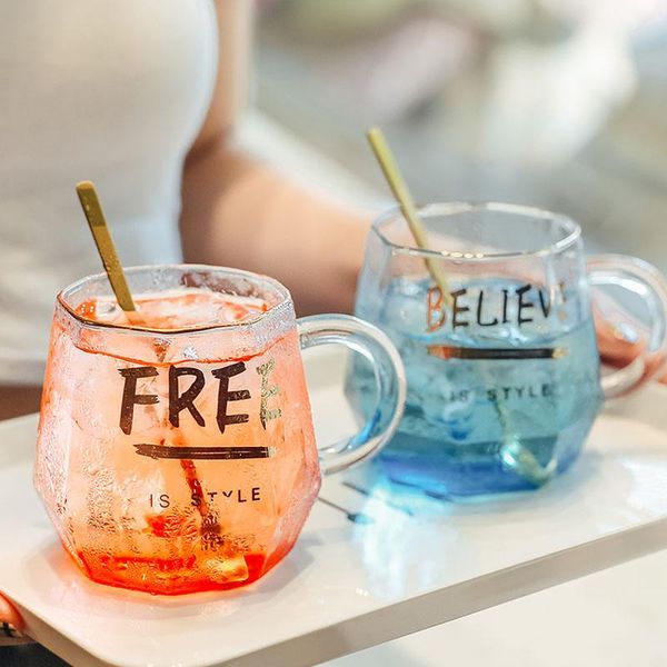 wine glasses creative geometry glass mug gold plated letter handle cup coffee milk tea home office drinkware couple gifts
wine glasses creative geometry glass mug gold plated letter handle cup coffee milk tea home office drinkware couple gifts
