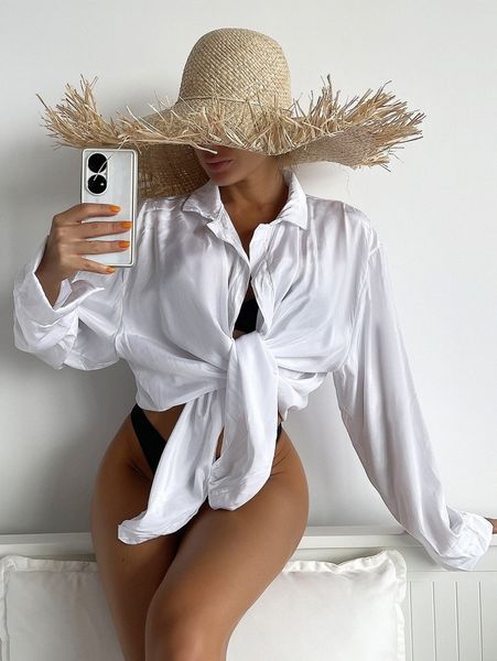 plain knot kimono p7z7#, White;black
plain knot kimono p7z7#, White;black