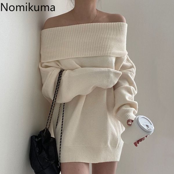 nomikuma slash neck strapless women knitted sweater korean autumn winter pull femme causal long sleeve knitting 6d743 210427, White;black
nomikuma slash neck strapless women knitted sweater korean autumn winter pull femme causal long sleeve knitting 6d743 210427, White;black