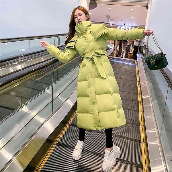women's coats vintage winter slim long type over the knee coat anti-season thick parkas belt cotton-padded jacket outwears 210517, Black
women's coats vintage winter slim long type over the knee coat anti-season thick parkas belt cotton-padded jacket outwears 210517, Black