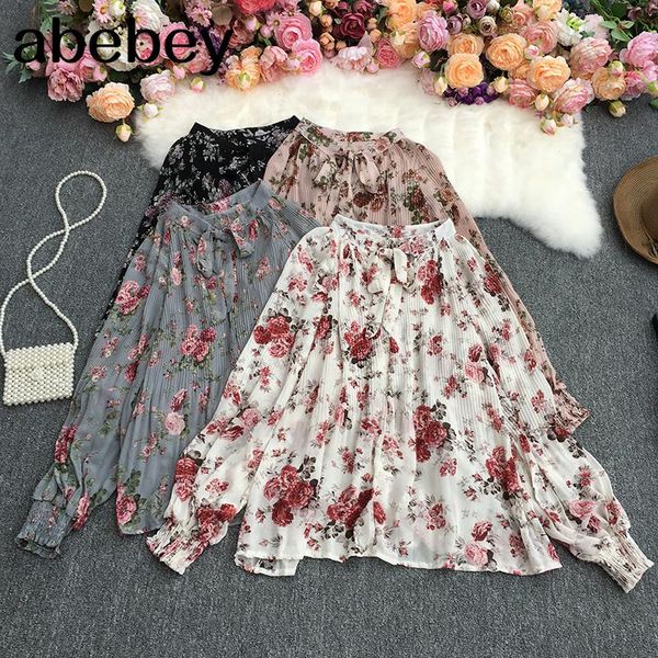 women's blouses & shirts 2021 summer vintage stand collar long sleeve shirt lace up bow high waist pleated loose casual printed top, White
women's blouses & shirts 2021 summer vintage stand collar long sleeve shirt lace up bow high waist pleated loose casual printed top, White