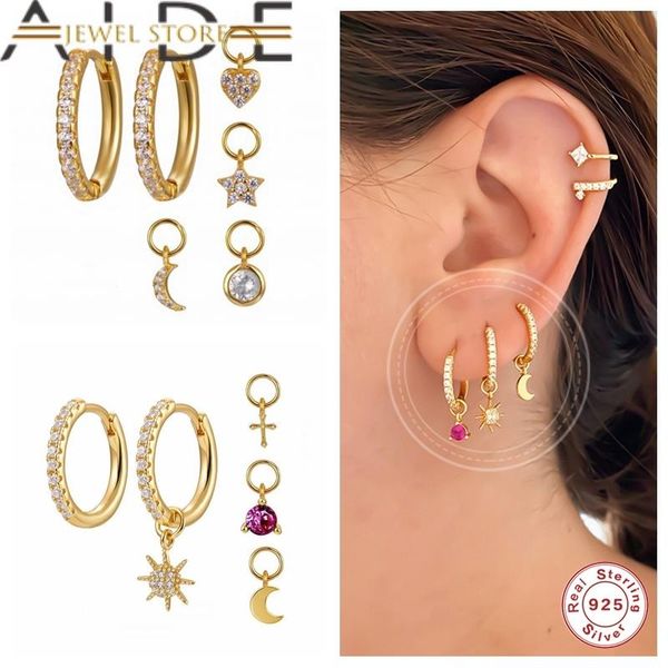 hoop & huggie aide 925 sterling silver earrings luxury zircon star cross moon oorbellen zilver pendientes brincos earring jewerly, Golden;silver
hoop & huggie aide 925 sterling silver earrings luxury zircon star cross moon oorbellen zilver pendientes brincos earring jewerly, Golden;silver
