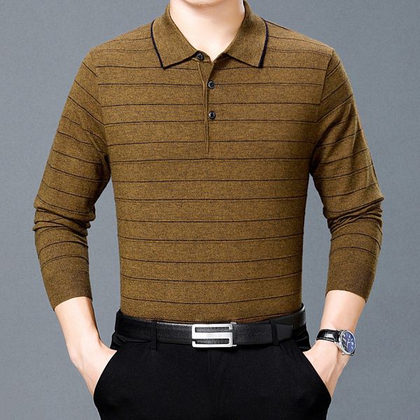 dad t-shirt lapel middle-aged elderly men's striped coat spring and autumn long sleeve thin sweater, Black
dad t-shirt lapel middle-aged elderly men's striped coat spring and autumn long sleeve thin sweater, Black