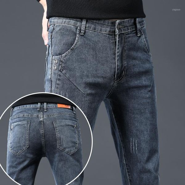 men's jeans 2021 classic slim-fit business cotton stretch regular-fit brand trousers tight pencil pants, Blue
men's jeans 2021 classic slim-fit business cotton stretch regular-fit brand trousers tight pencil pants, Blue