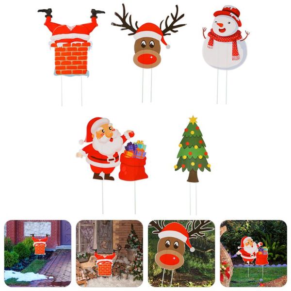 5pcs christmas theme yard sign stakes outdoor lawn decoration pathway markers greeting cards
5pcs christmas theme yard sign stakes outdoor lawn decoration pathway markers greeting cards