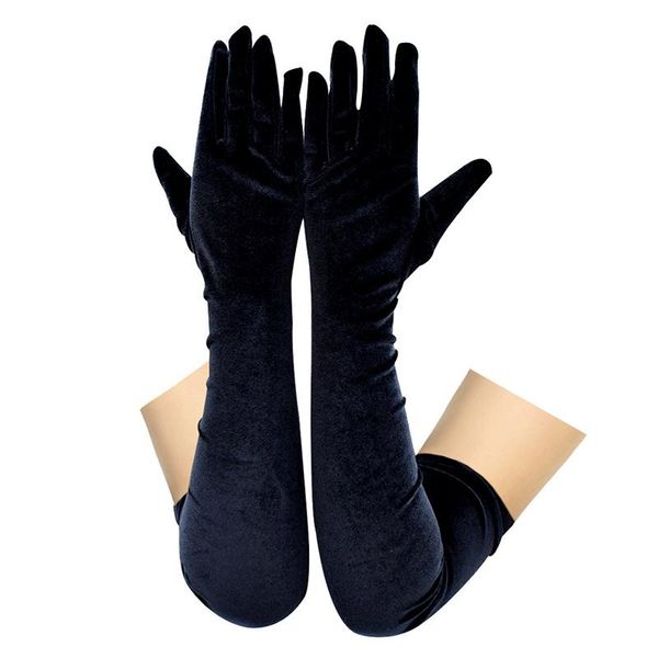 five fingers gloves 53cm women gold velvet long spring autumn dinner dress black warm elastic etiquette driving mittens, Blue;gray
five fingers gloves 53cm women gold velvet long spring autumn dinner dress black warm elastic etiquette driving mittens, Blue;gray