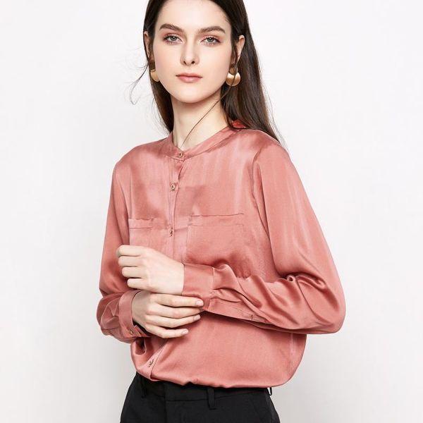 women's blouses & shirts women 19m real heavy silk shirt long-sleeve stand collar 100% mulberry satin pockets blouse l xl, White
women's blouses & shirts women 19m real heavy silk shirt long-sleeve stand collar 100% mulberry satin pockets blouse l xl, White