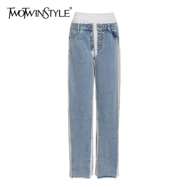 casual patchwork denim pants for women high waist loose wide leg jeans female autumn fashion clothing 210521, Blue
casual patchwork denim pants for women high waist loose wide leg jeans female autumn fashion clothing 210521, Blue